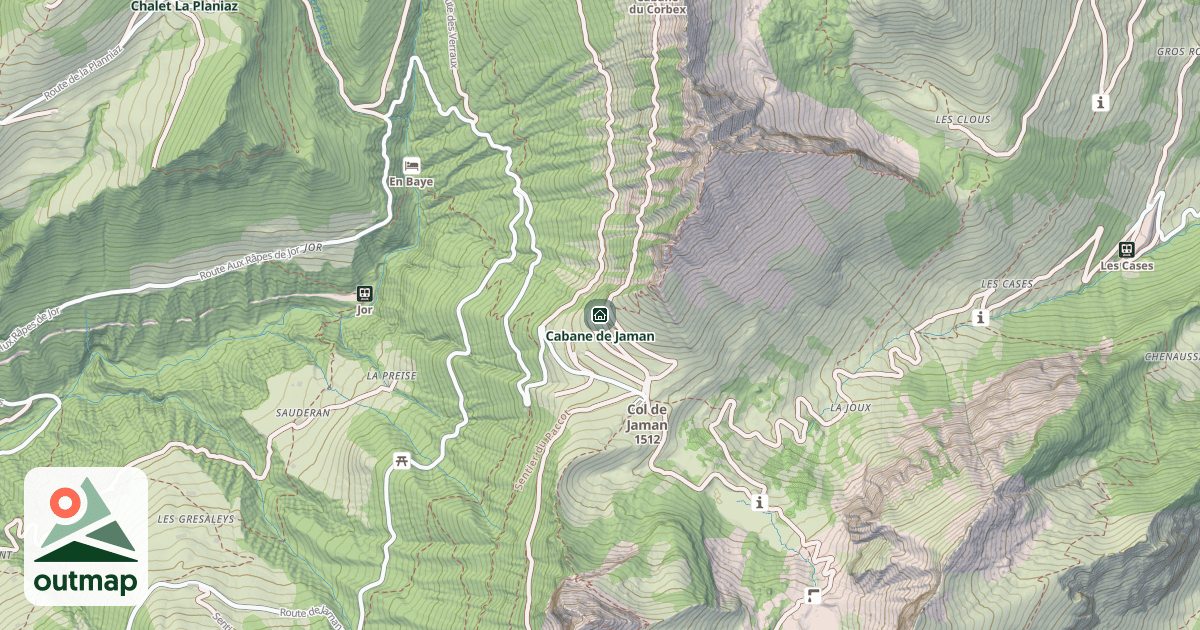 Map of Cabane de Jaman