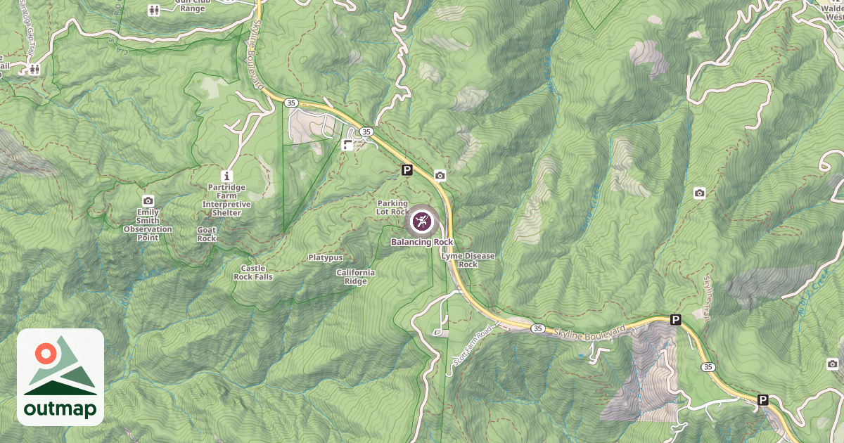 Map of Balancing Rock