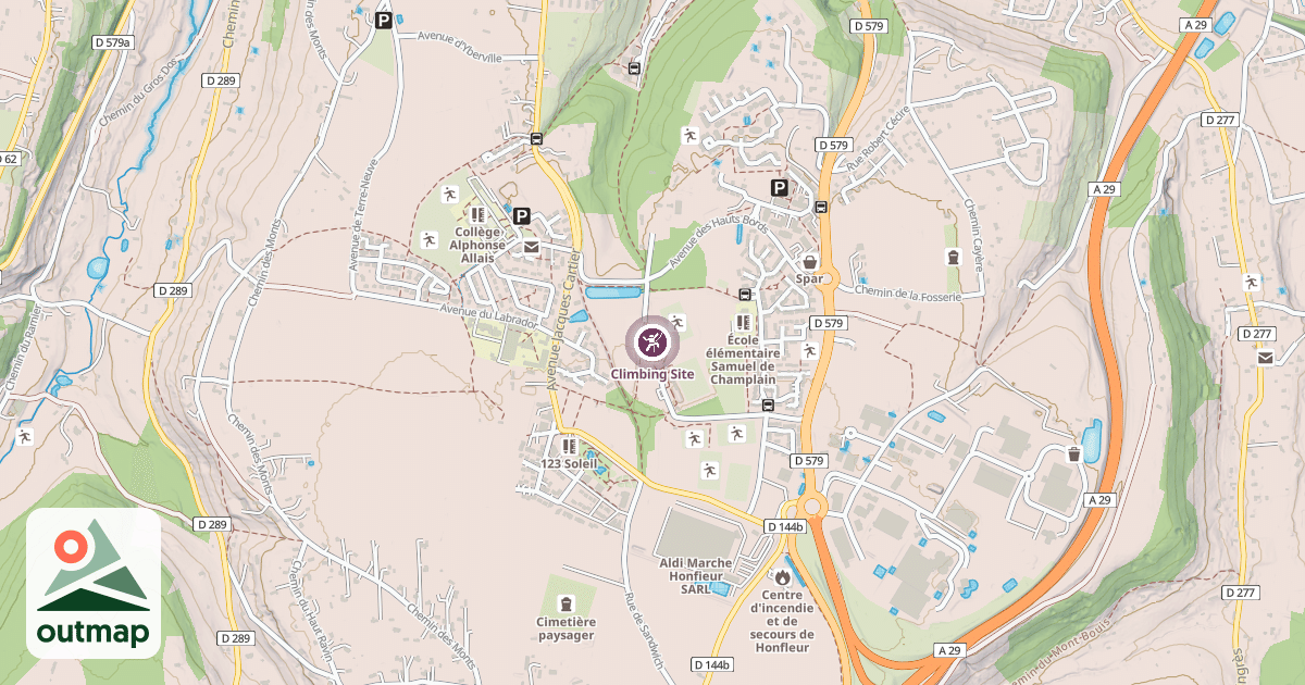 Map of Climbing Site
