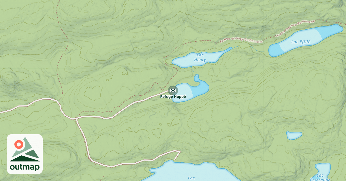 Map of Refuge Huppé