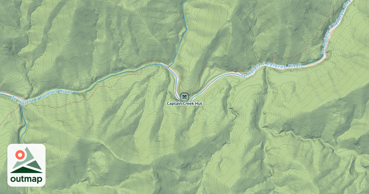 Map of Captain Creek Hut