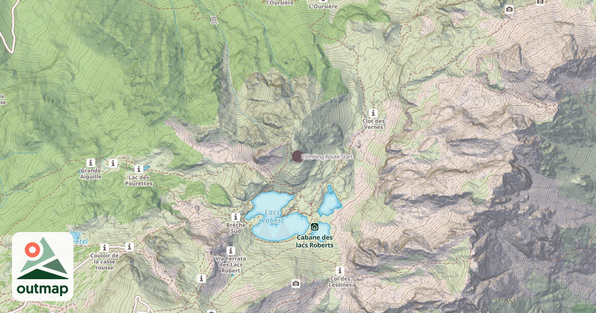 Map of Climbing Route Start