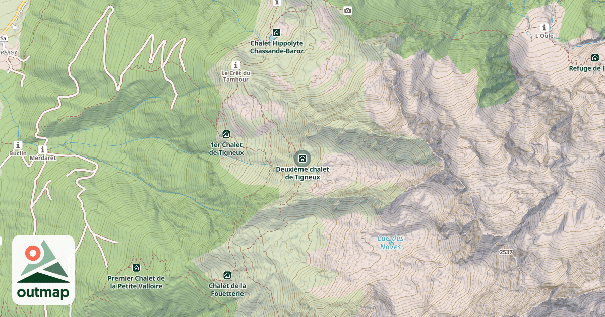 Map of Deuxième chalet de Tigneux