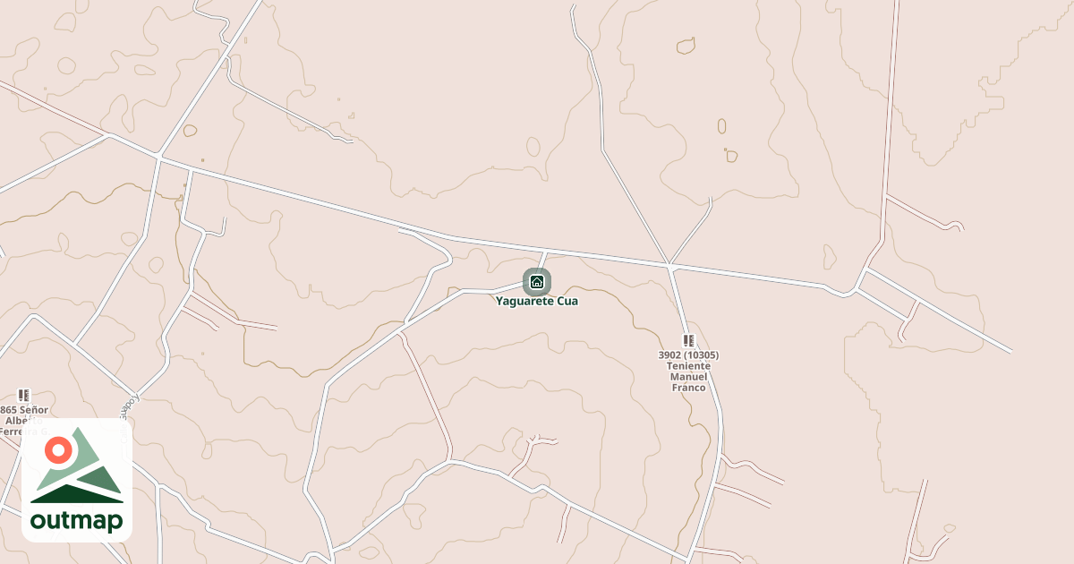 Map of Yaguarete Cua