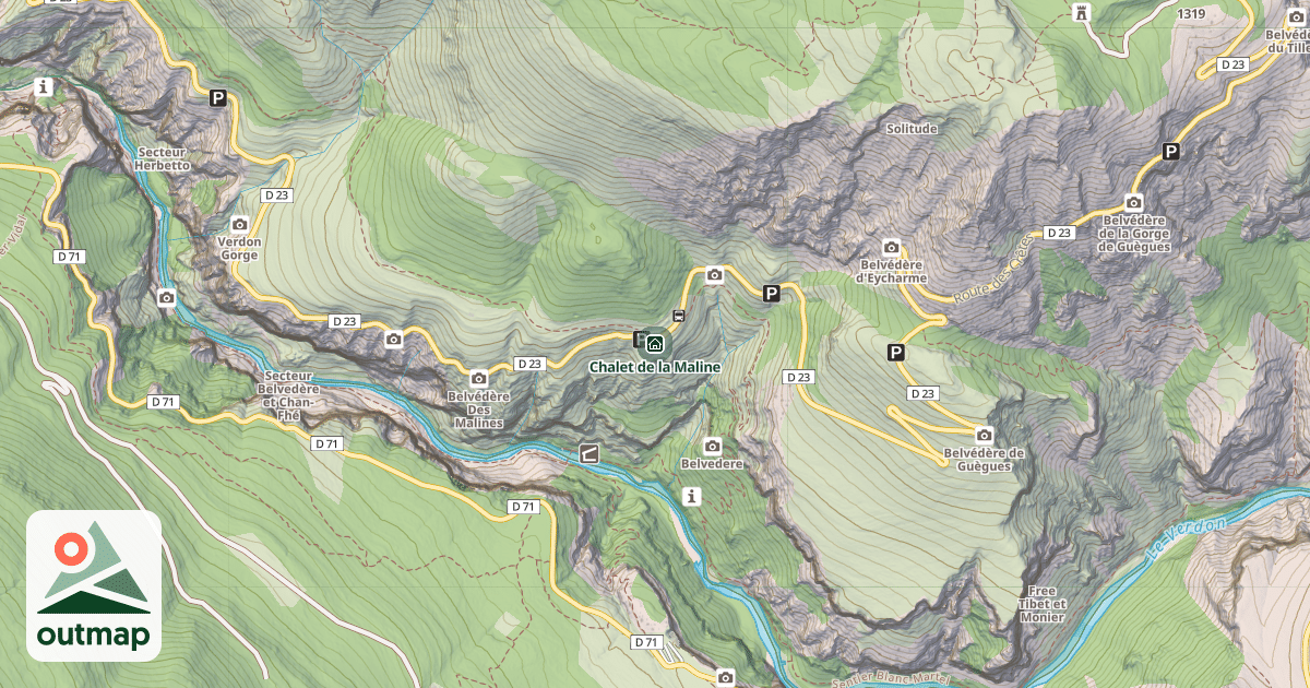 Map of Chalet de la Maline