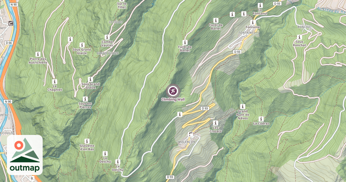 Map of Climbing Wall