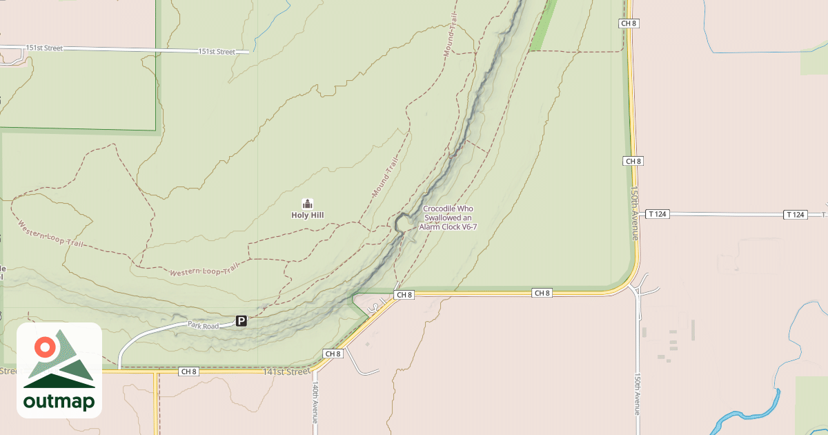 Map of Crocodile Who Swallowed an Alarm Clock