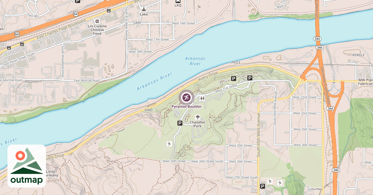 Map of Pyramid Boulder