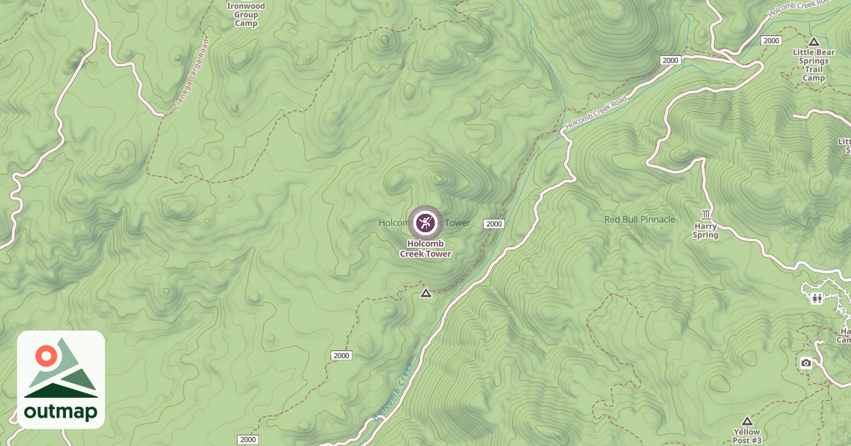 Map of Holcomb Creek Tower