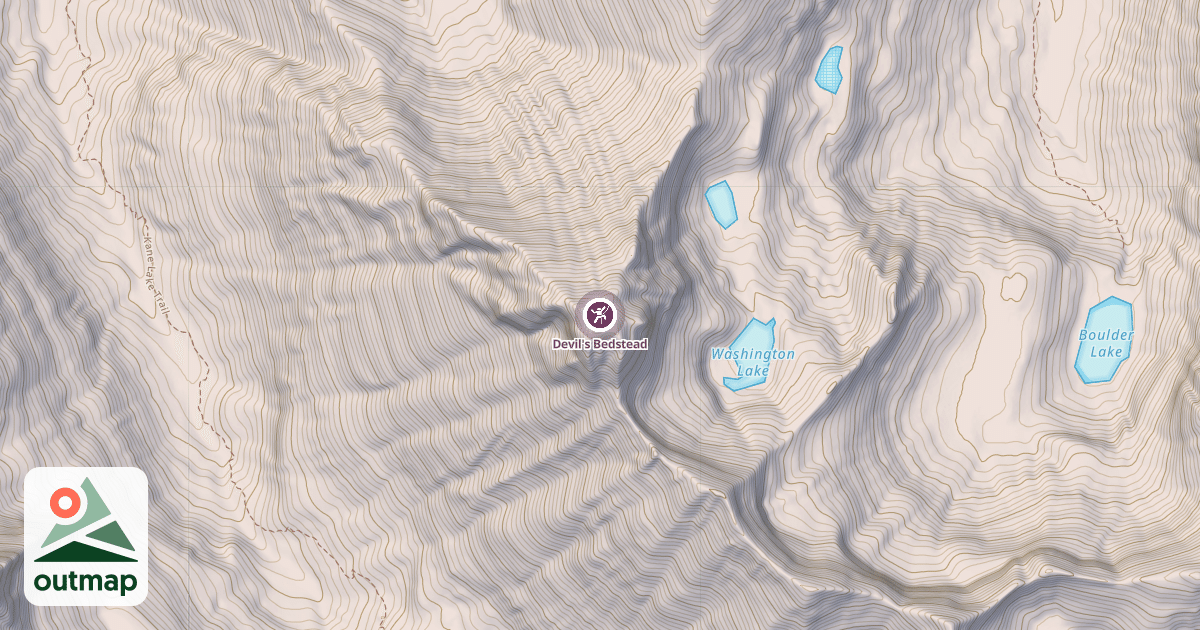 Map of Devil's Bedstead
