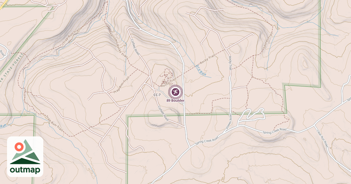 Map of 89 Boulder