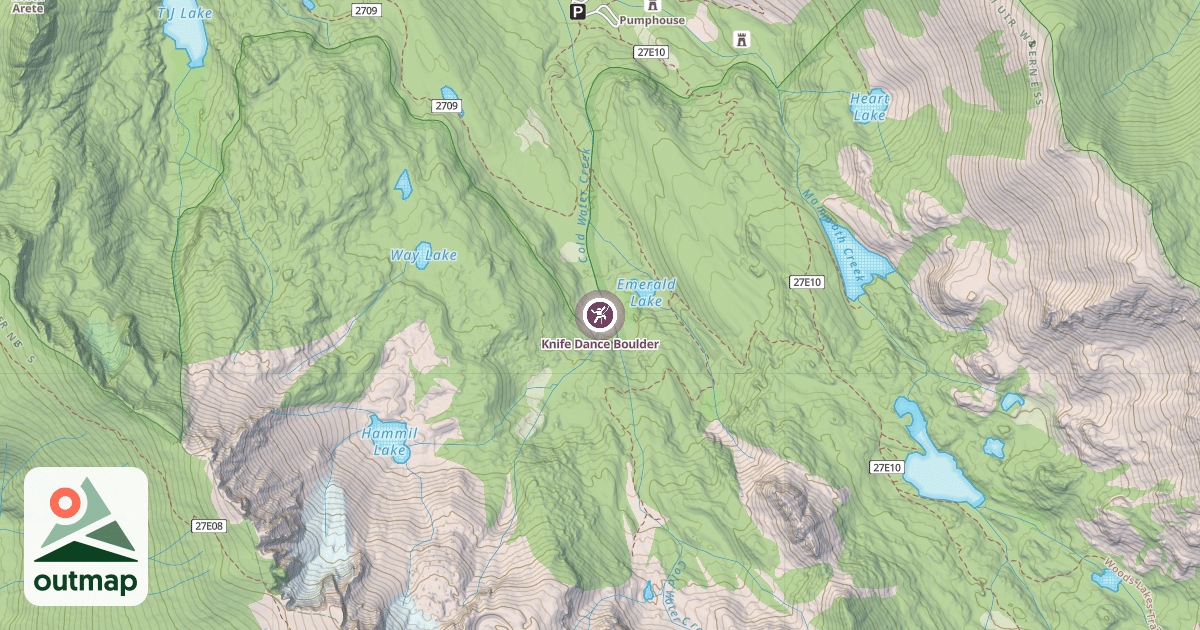 Map of Knife Dance Boulder