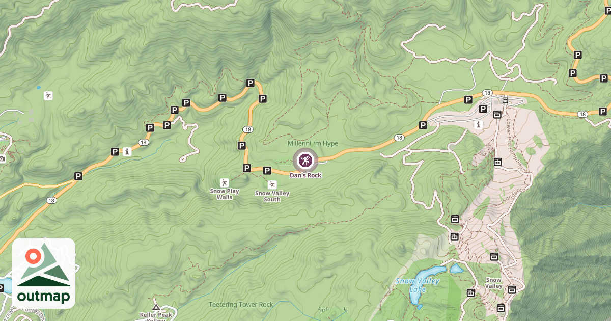 Map of Dan's Rock