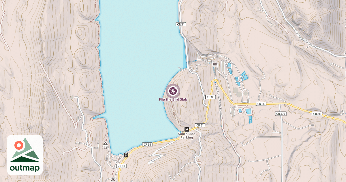 Map of Flip the Bird Slab