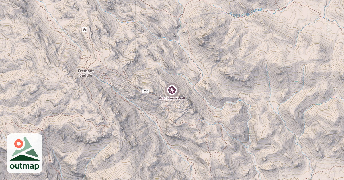 Map of Wild Horse Wall