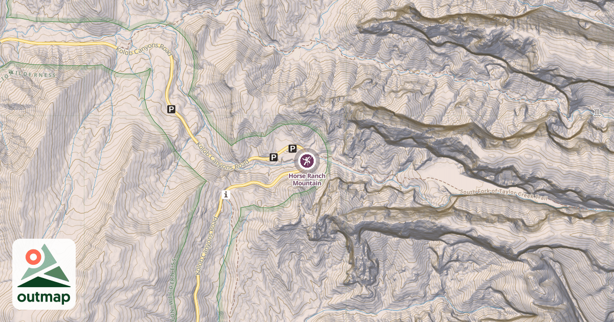 Map of Horse Ranch Mountain