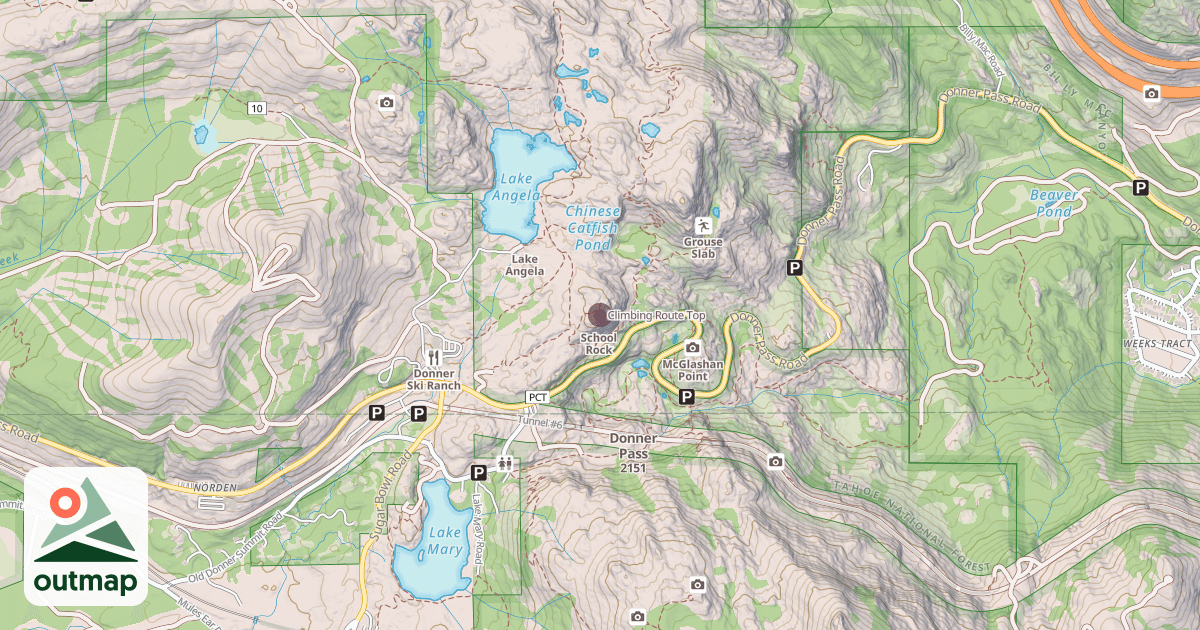 Map of Climbing Route Top