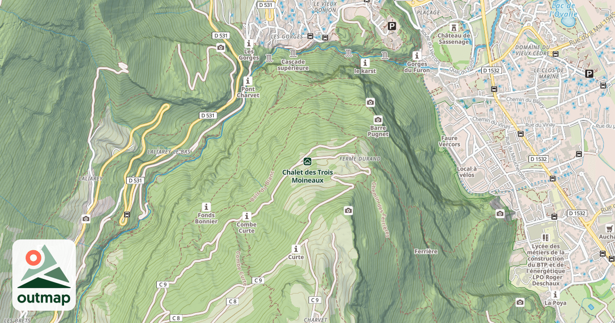 Map of Chalet des Trois Moineaux