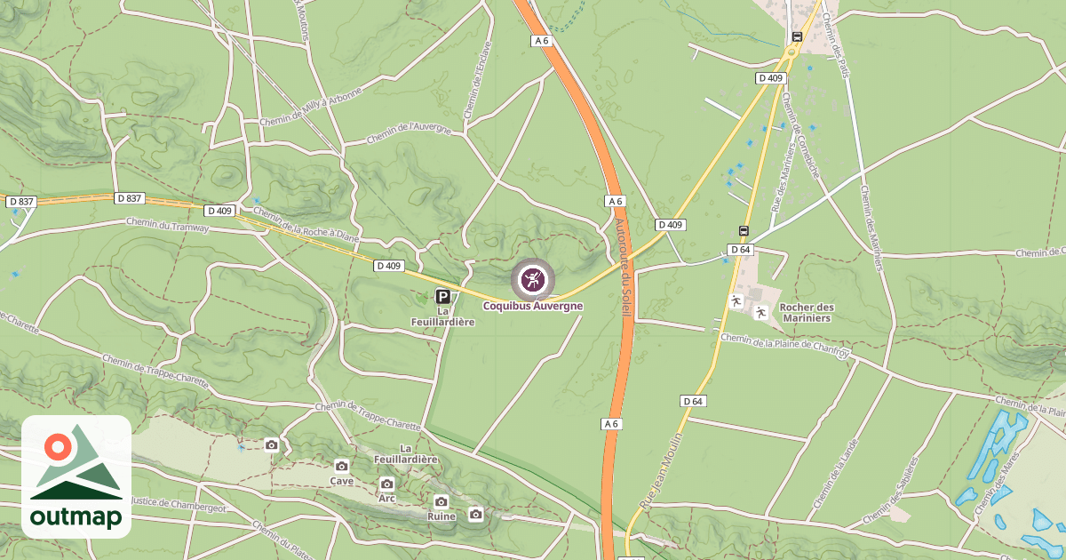 Map of Coquibus Auvergne