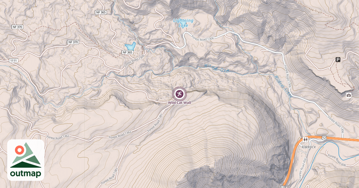Map of Wild Cat Wall
