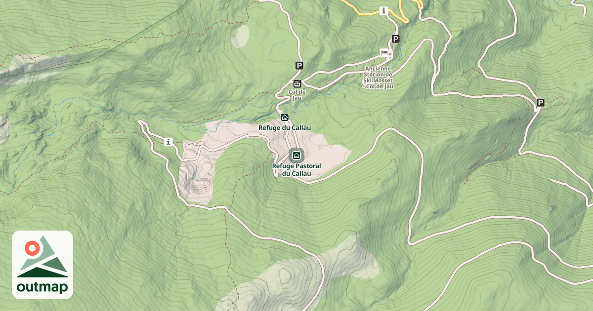 Map of Refuge Pastoral du Callau