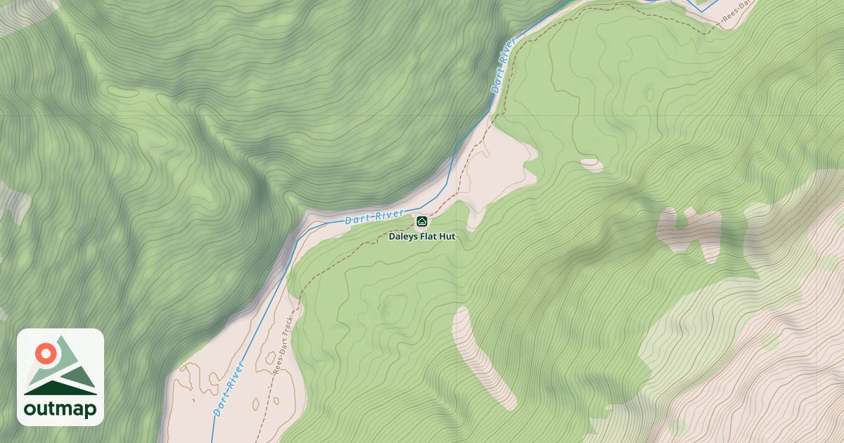 Map of Daleys Flat Hut