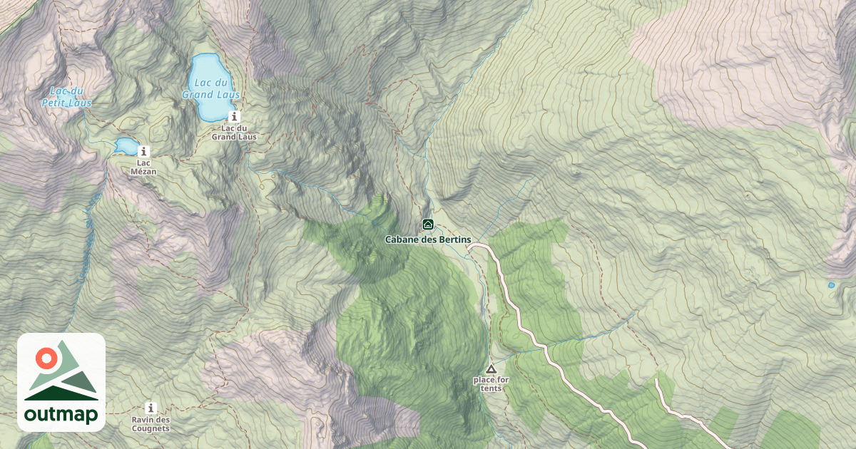 Map of Cabane des Bertins