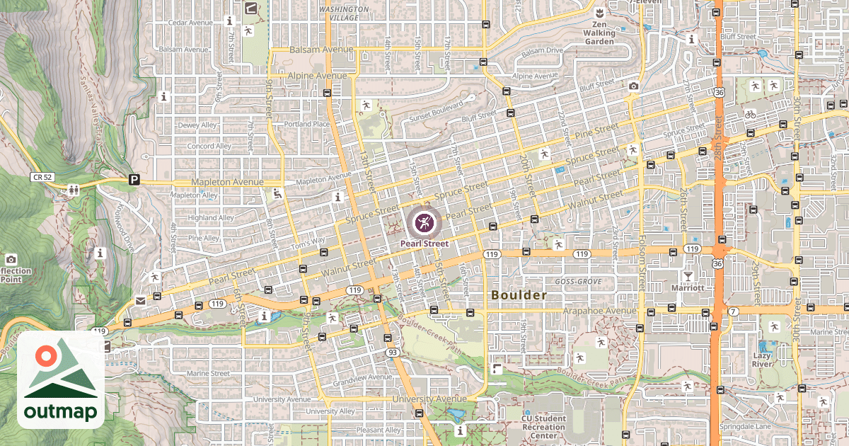 Map of Pearl Street