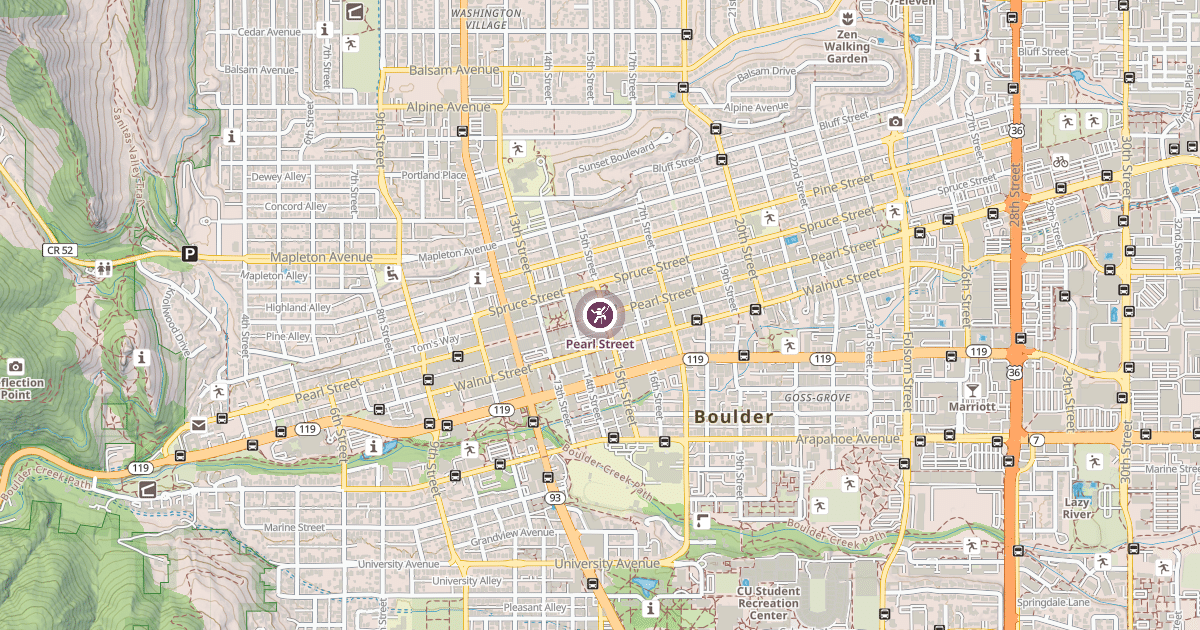 Map preview of Pearl Street