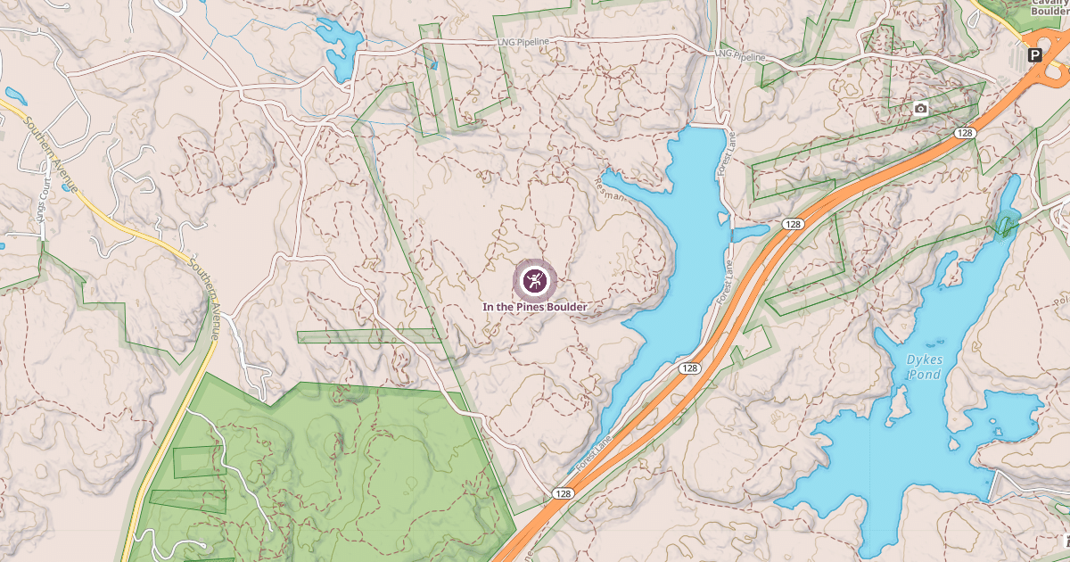 Map preview of In the Pines Boulder