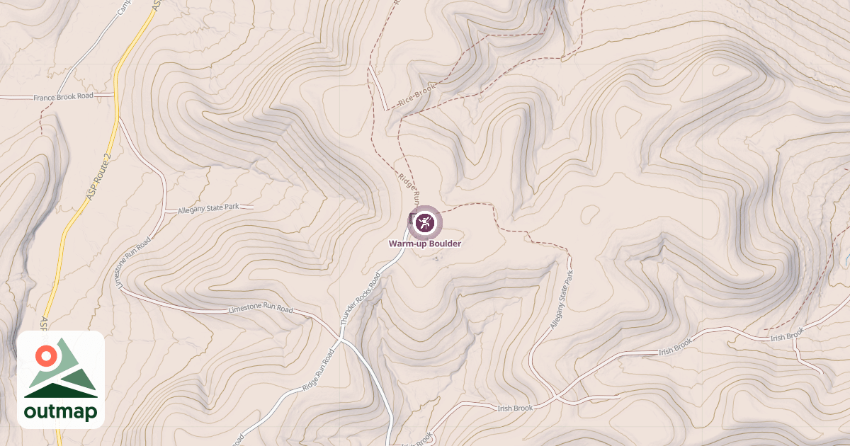 Map of Warm-up Boulder