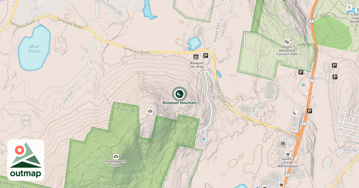 Map of Bousquet Mountain