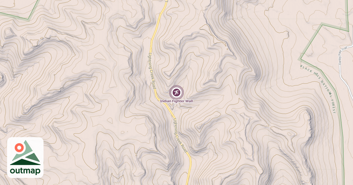 Map of Indian Fighter Wall