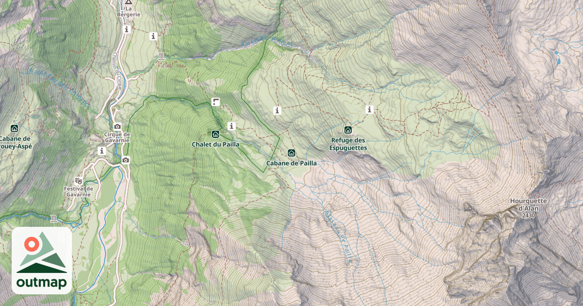 Map of Cabane de Pailla