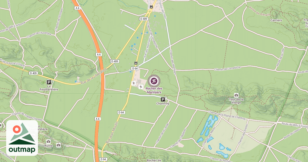 Map of Rocher des Mariniers