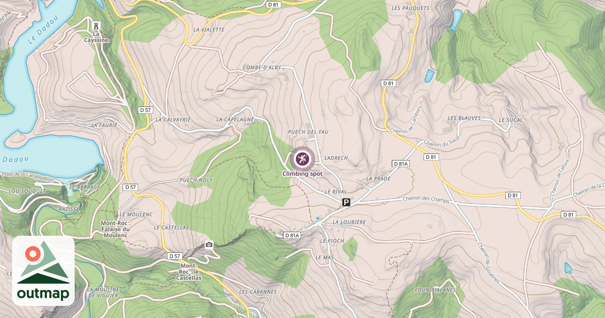 Map of Climbing spot