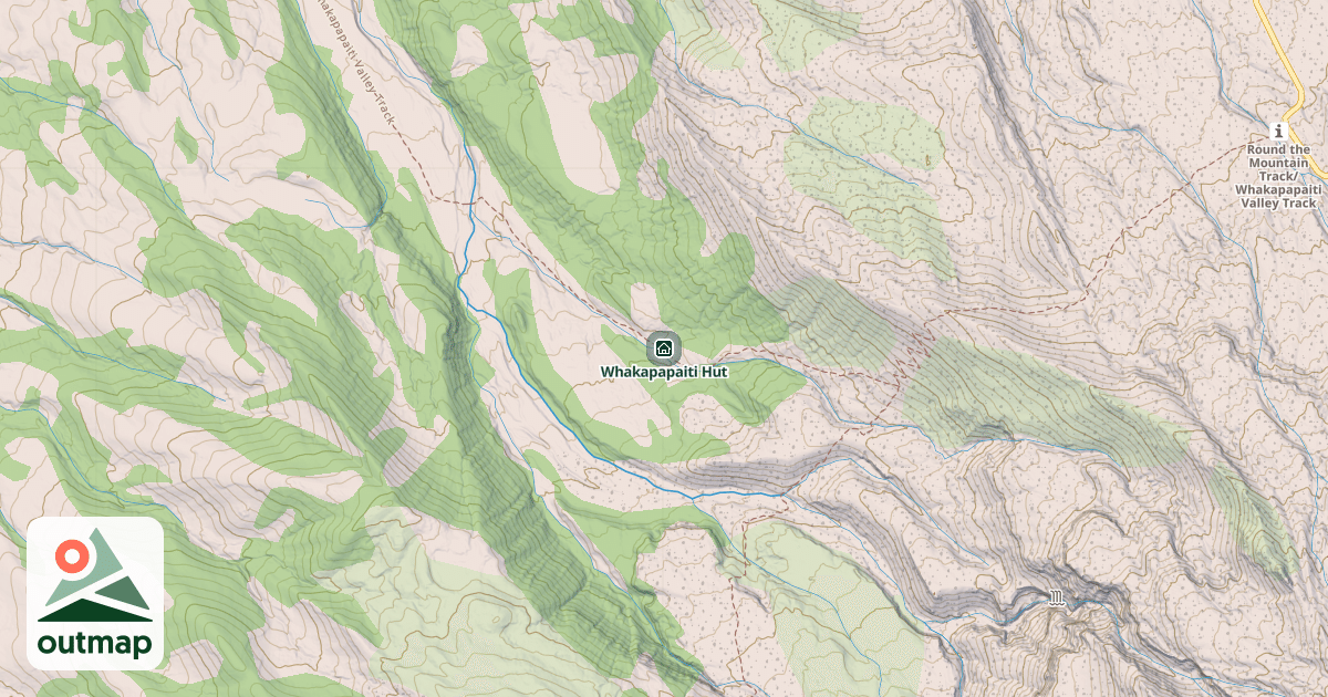 Map of Whakapapaiti Hut