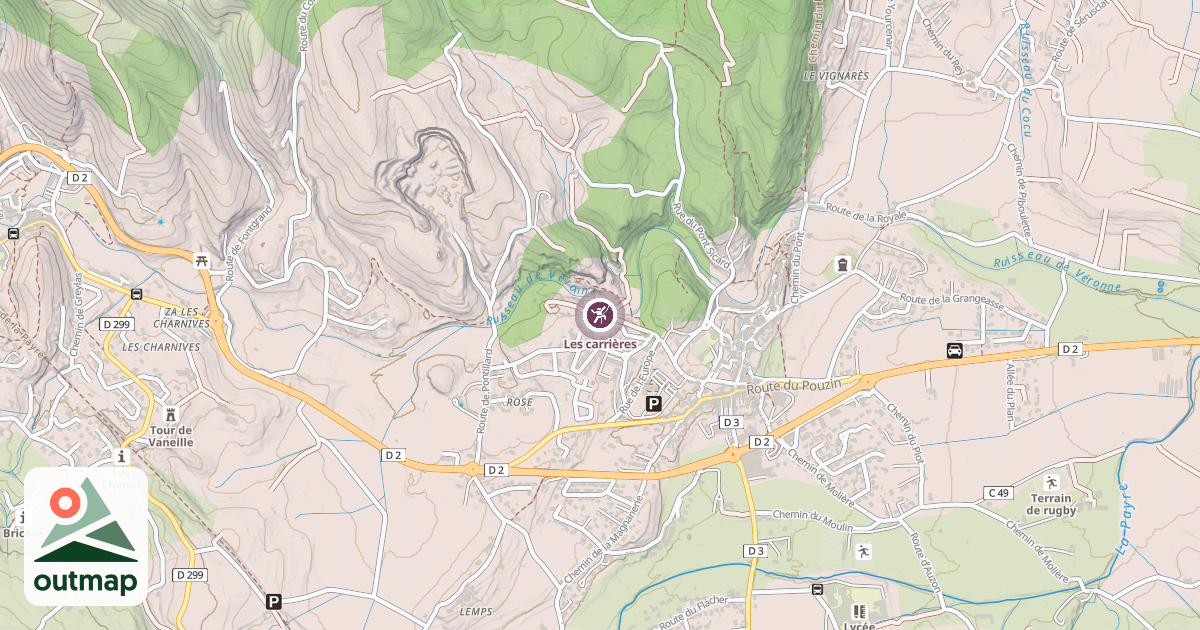 Map of Les carrières