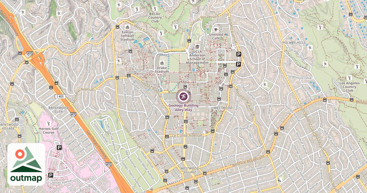 Map of Geology Building Alley Way