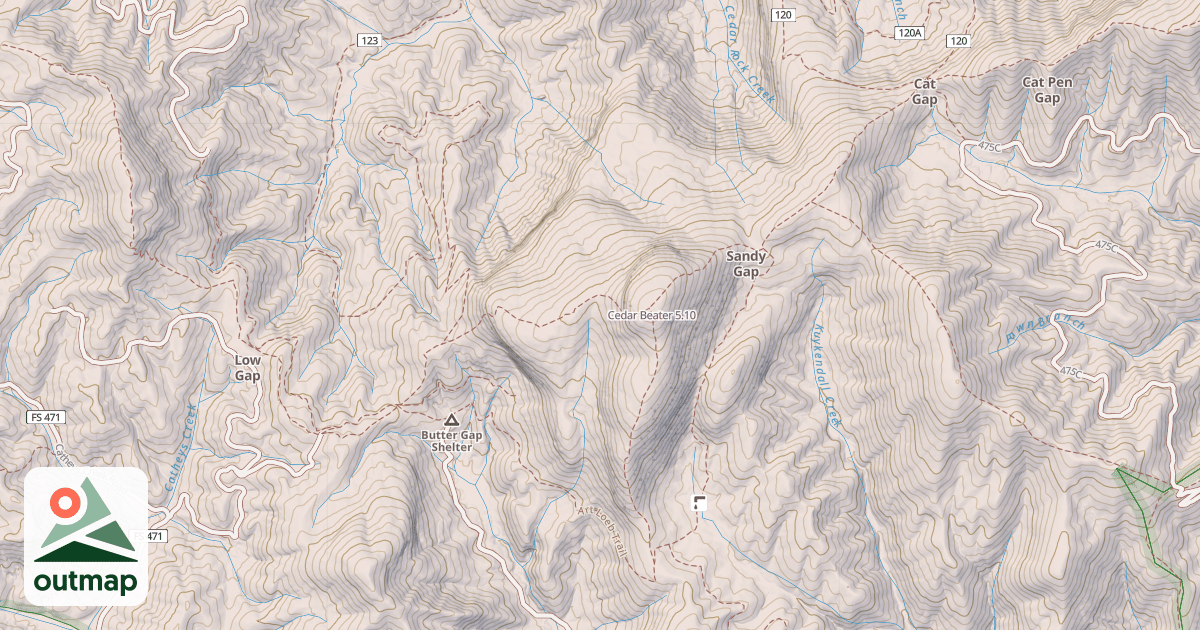 Map of Cedar Beater