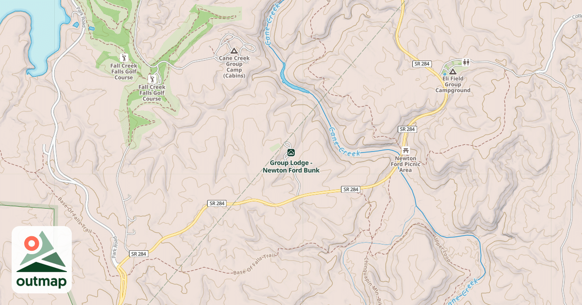 Map of Group Lodge - Newton Ford Bunk