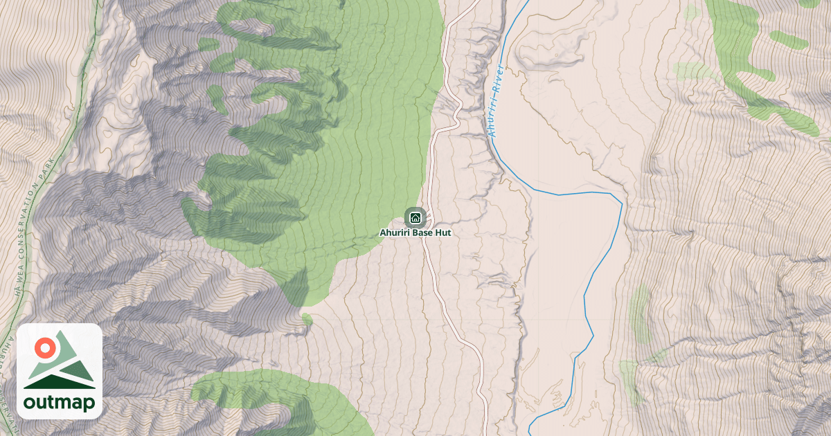 Map of Ahuriri Base Hut