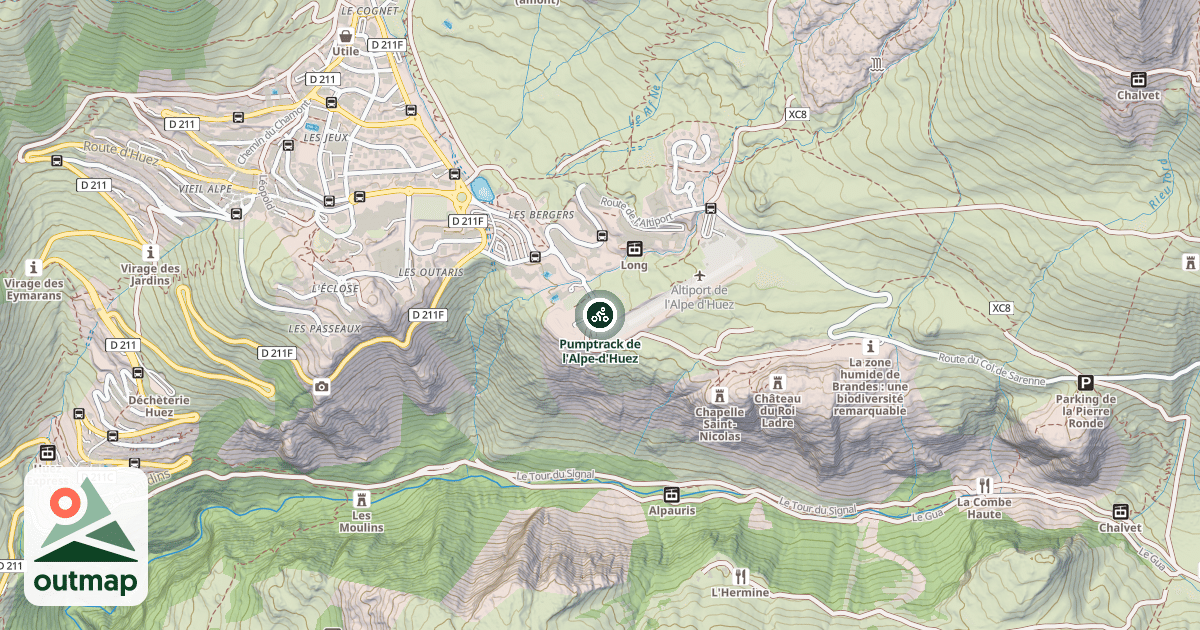 Map of Pumptrack de l'Alpe-d'Huez