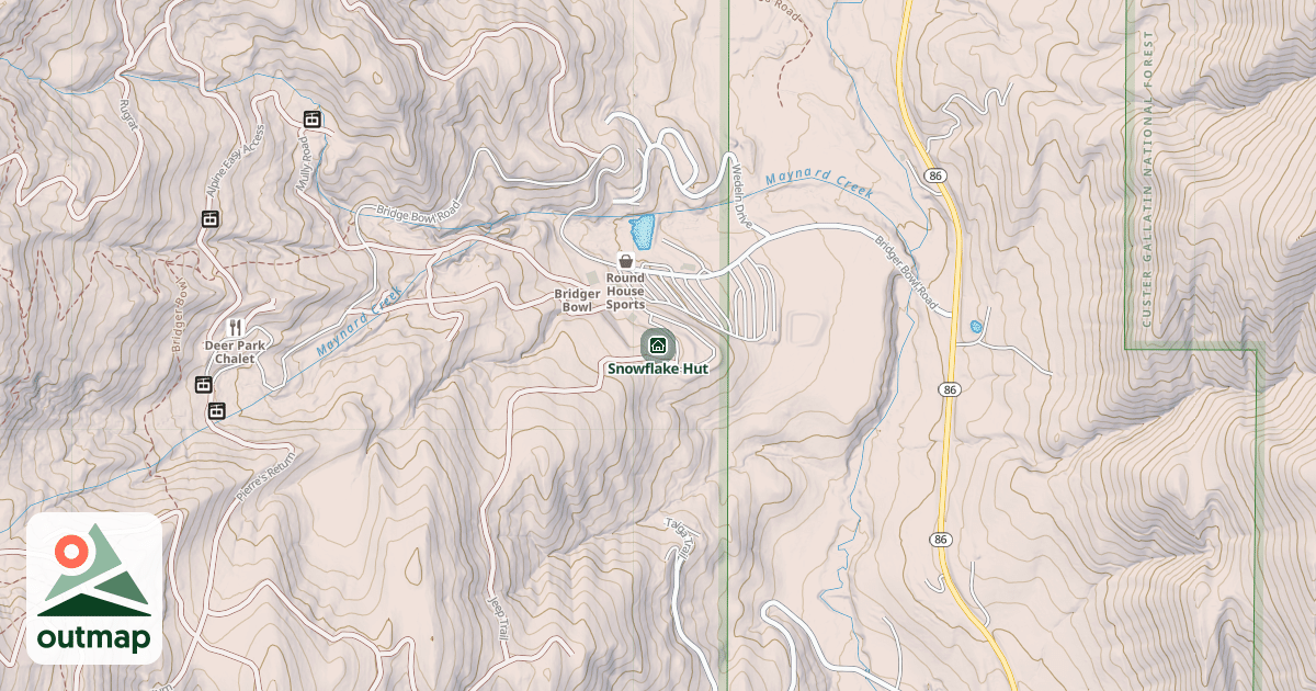 Map of Snowflake Hut