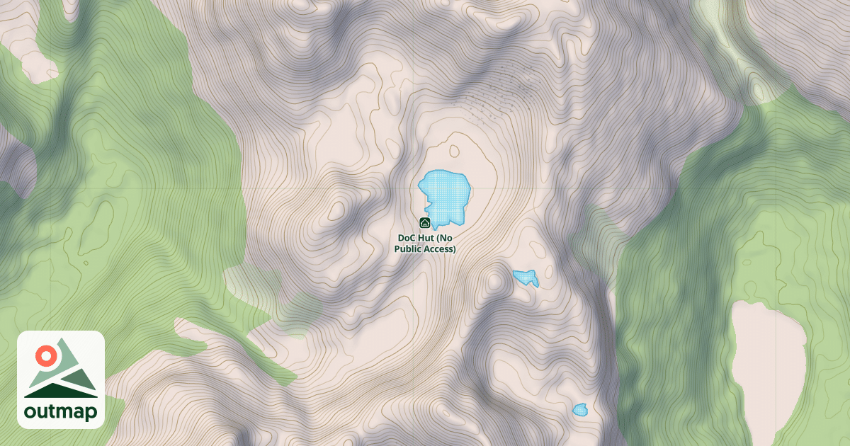 Map of DoC Hut (No Public Access)