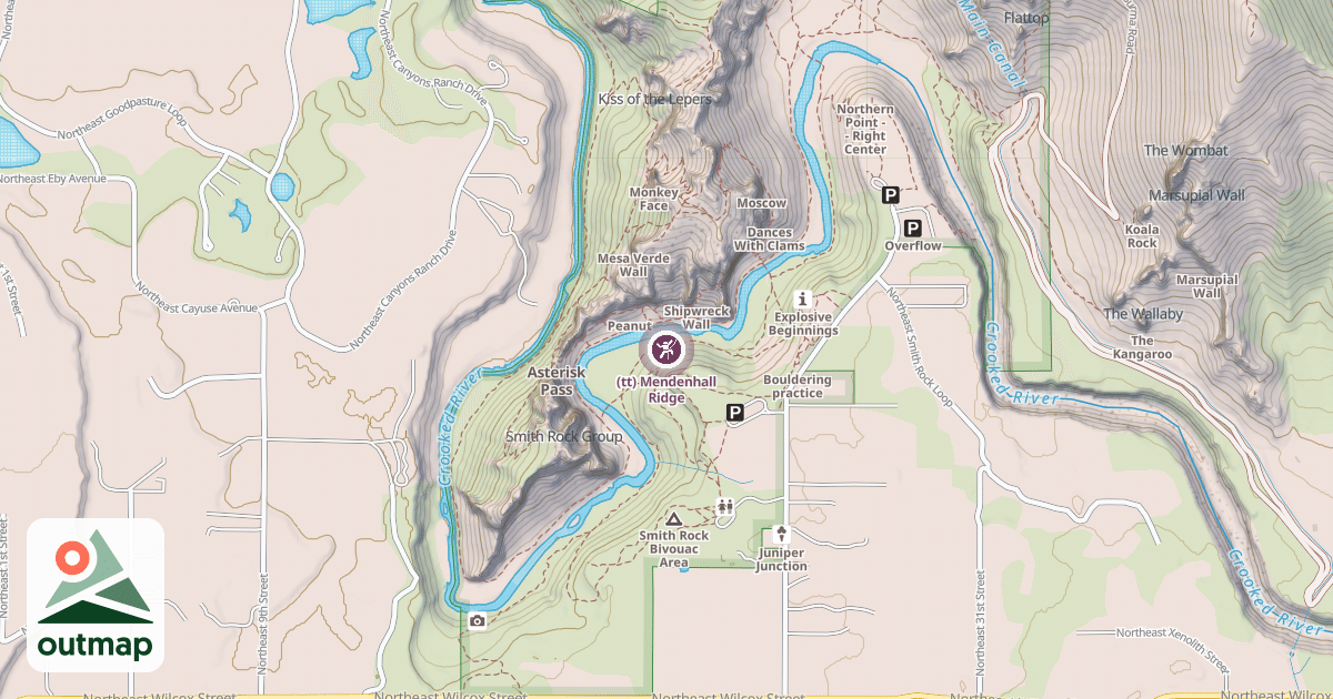 Map of (tt) Mendenhall Ridge
