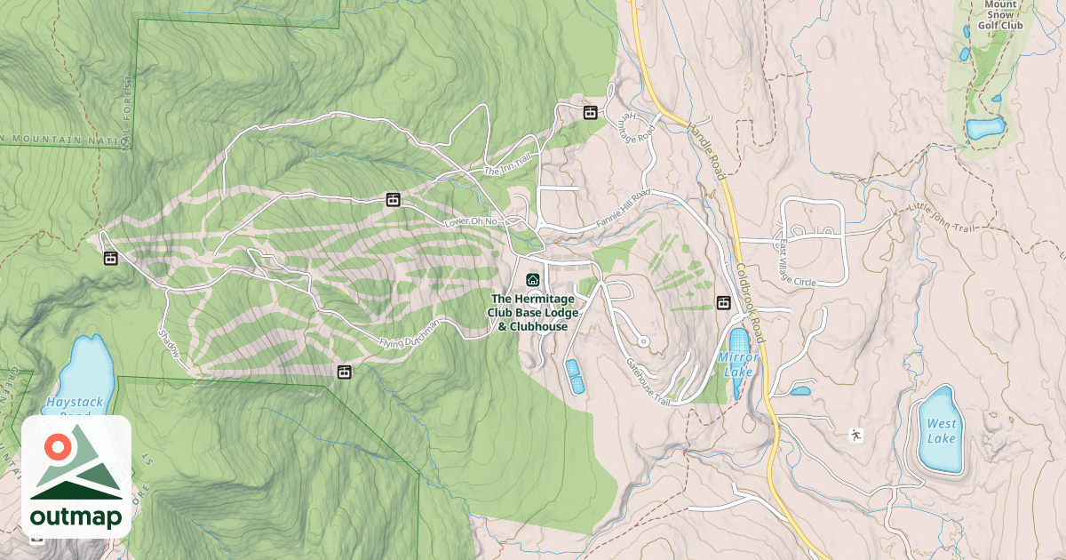 Map of The Hermitage Club Base Lodge & Clubhouse