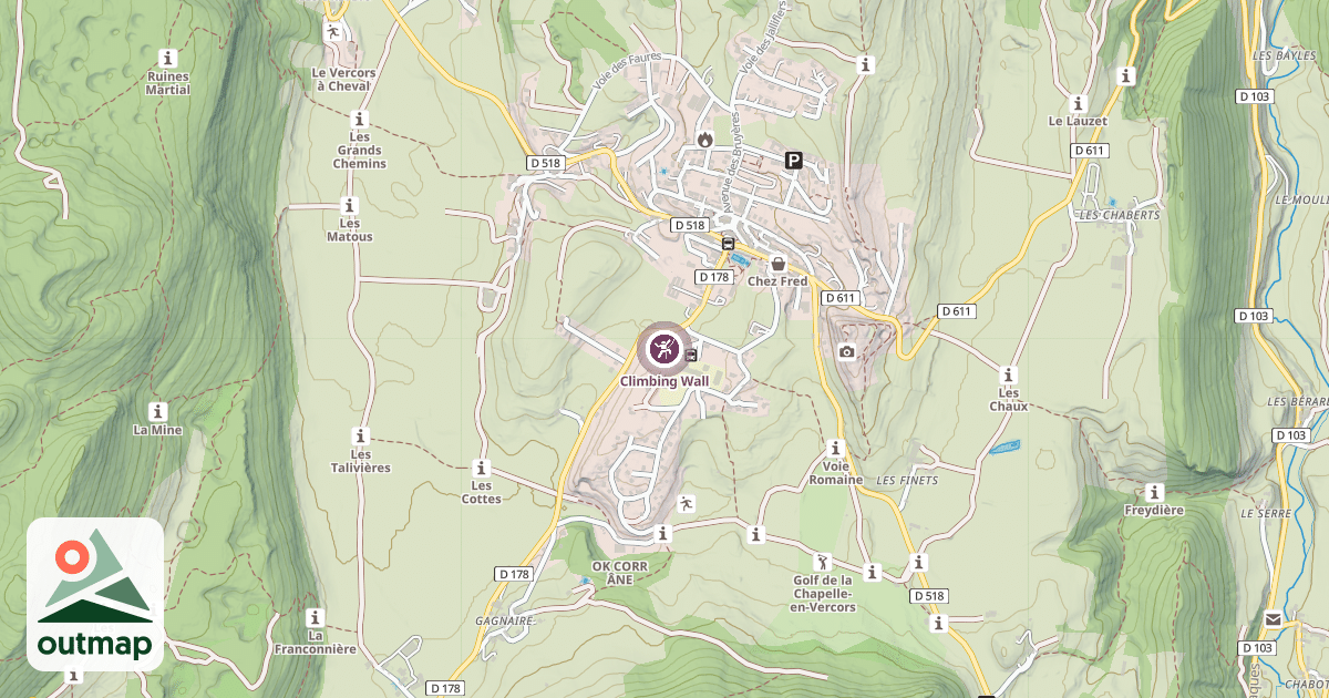 Map of Climbing Wall