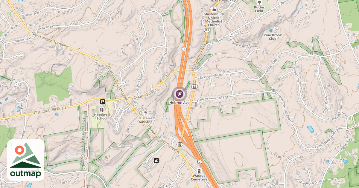 Map of Hebron Ave