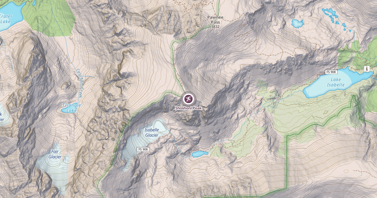 Map preview of Shoshoni Peak